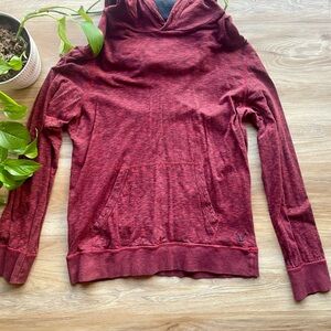 American Eagle Outfitters Maroon Hooded Sweater